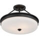 Halora 3 Light 15.25 inch Dark Matte Black Semi-Flush Mount Ceiling Light
