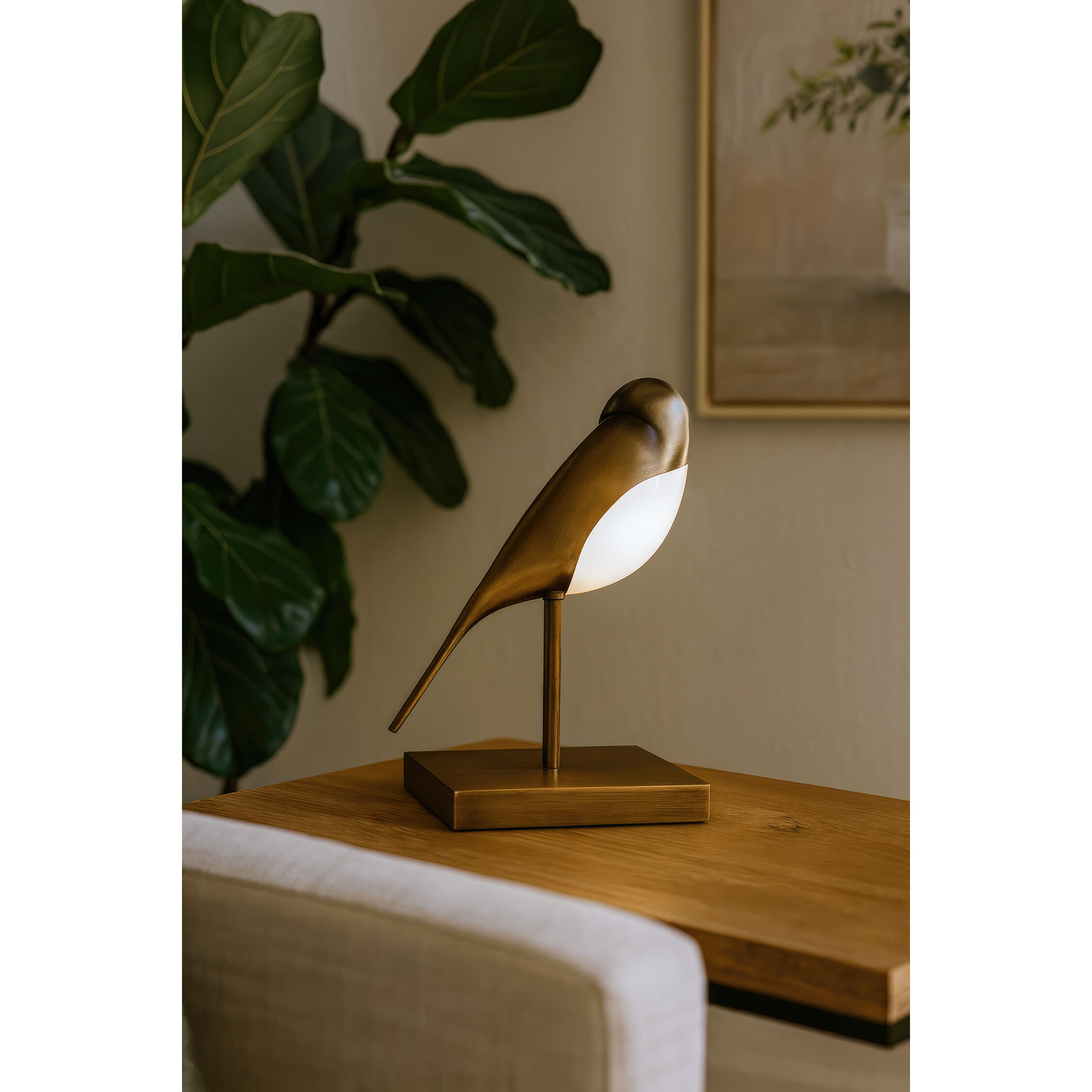 Hope 10.75 inch 5 watt Heritage Bronze Table Lamp Portable Light