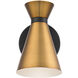 Pin Up 8 inch 11 watt Black Aged Brass Headboard Light Wall Light, dweLED