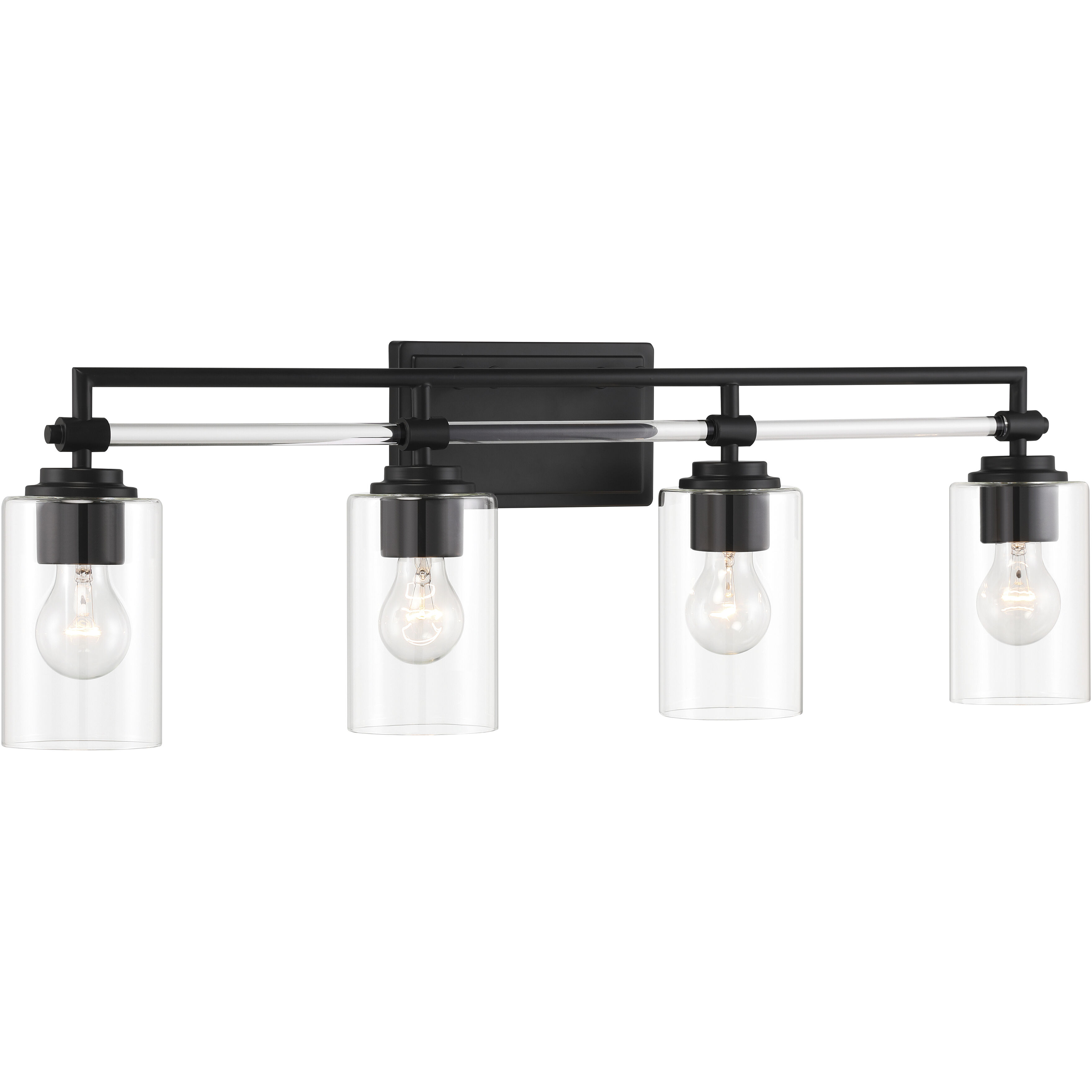 Binsly 4 Light 32 inch Coal Bath Vanity Light Wall Light