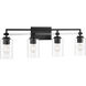 Binsly 4 Light 32 inch Coal Bath Vanity Light Wall Light
