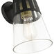 Covington 1 Light 11 inch Black with Soft Gold Finish Accents Outdoor Wall Lantern, Medium