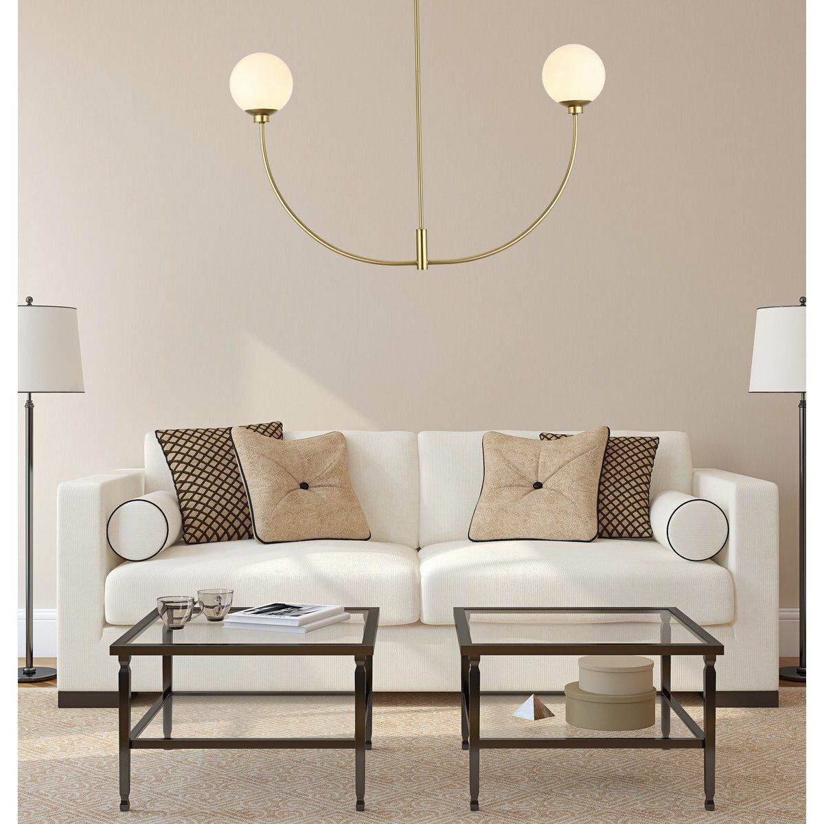 Nyomi 2 Light 42 inch Brass Chandelier Ceiling Light