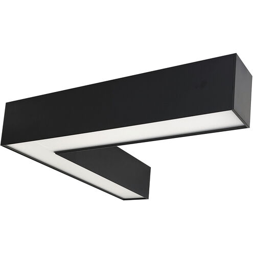 L-Line 3.13 inch Black LED Indirect/Direct Linear Ceiling Light, L-Shaped, Selectable CCT