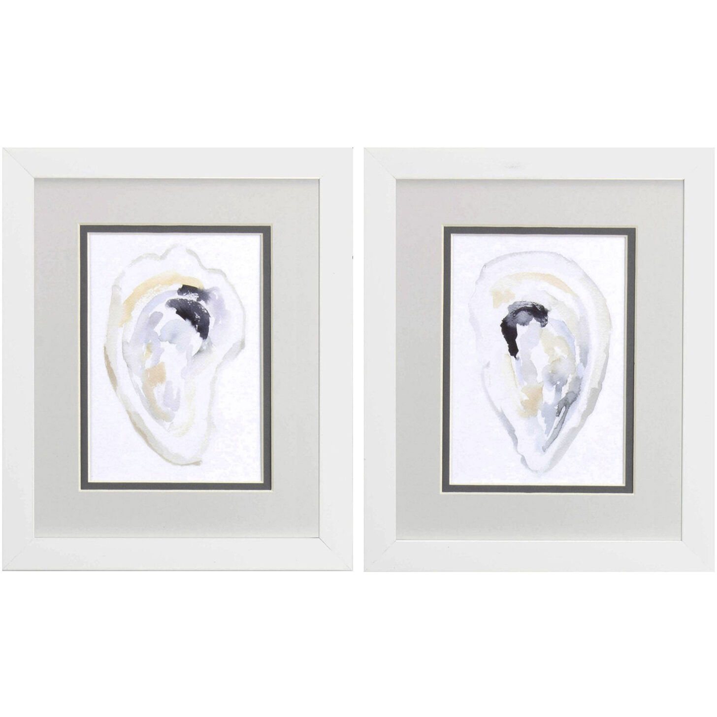 Waterside Gray and Yellow and Blue and Neutral Framed Art, Propac