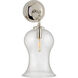Thomas O'Brien Katie 1 Light 9 inch Polished Nickel Bath Sconce Wall Light in Clear Glass