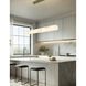 Alabaster Rocks Collection - Medley Family 36 inch Brushed Brass and Alabaster Rocks Linear Pendant Ceiling Light in 3.5" D x 36" W x 3.5" H, EVOLV