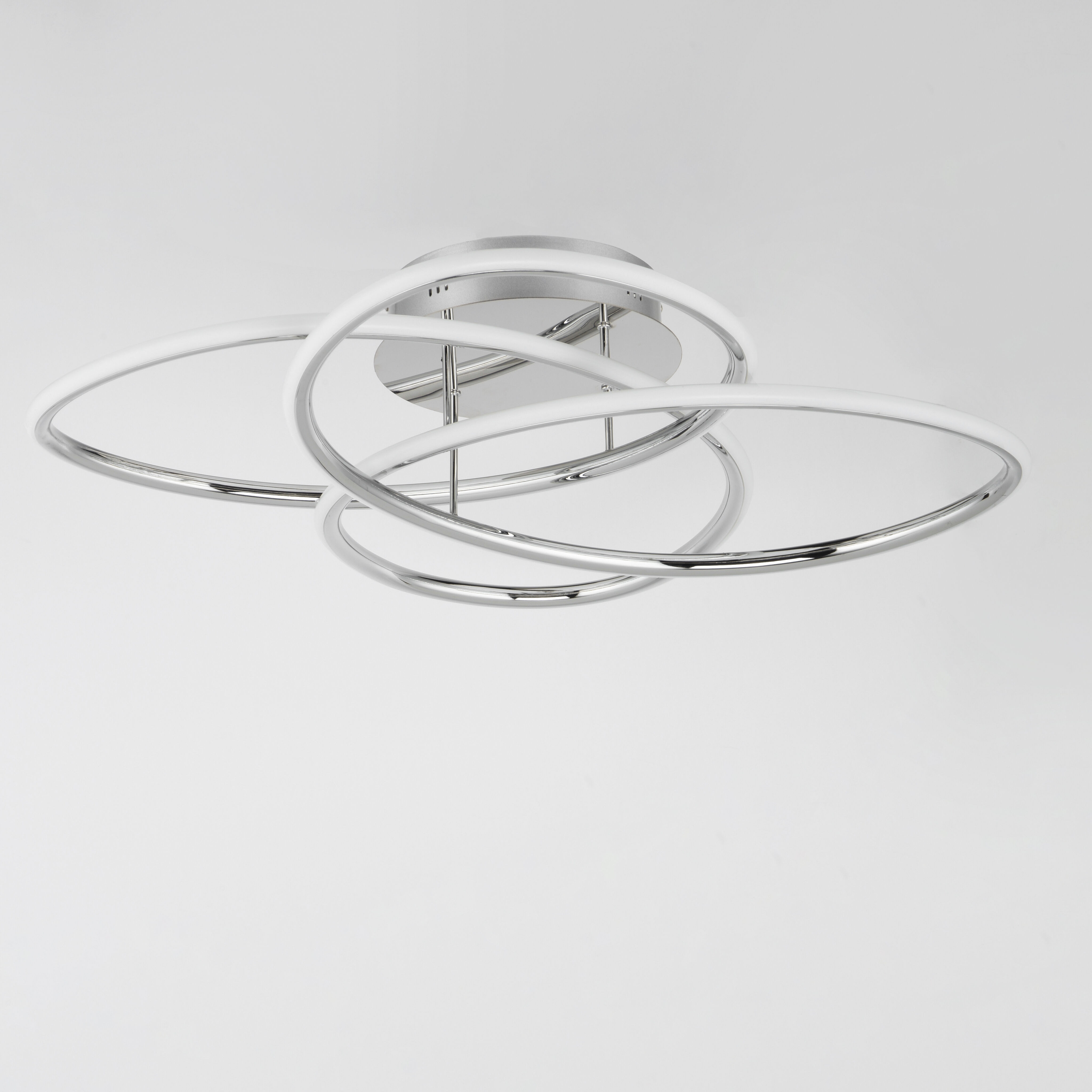 Coaster LED 20.25 inch Polished Chrome Flush Mount Ceiling Light