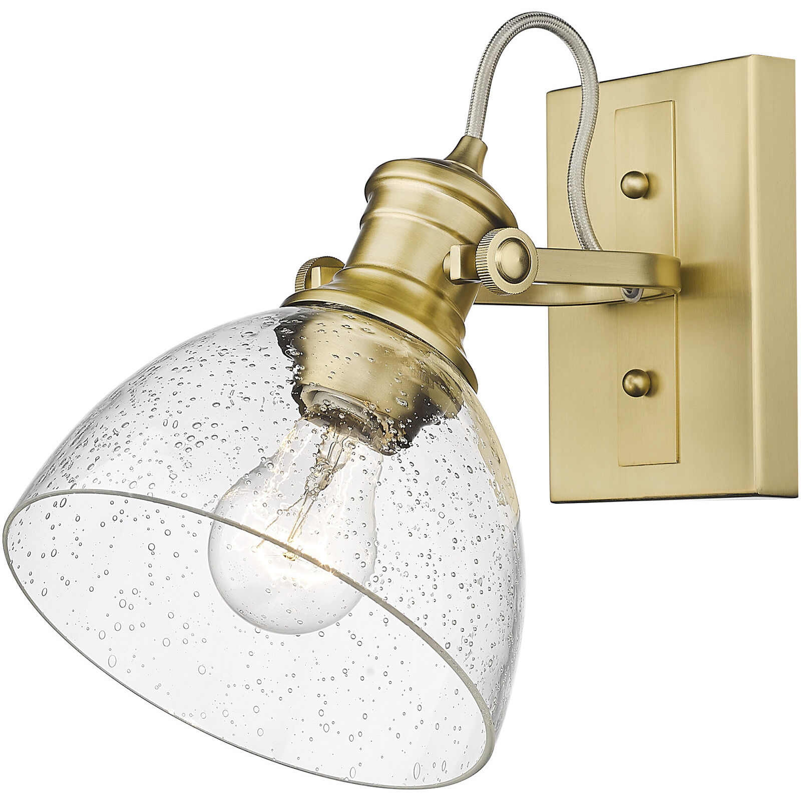 Yep Hines Vanity Wall Light in Pewter, Opal Glass