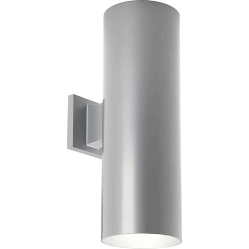 Cylinder Outdoor Wall Cylinder in Metallic Grey, LED Lamping, Progress LED