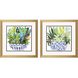 Florals Collection Blue Framed Art