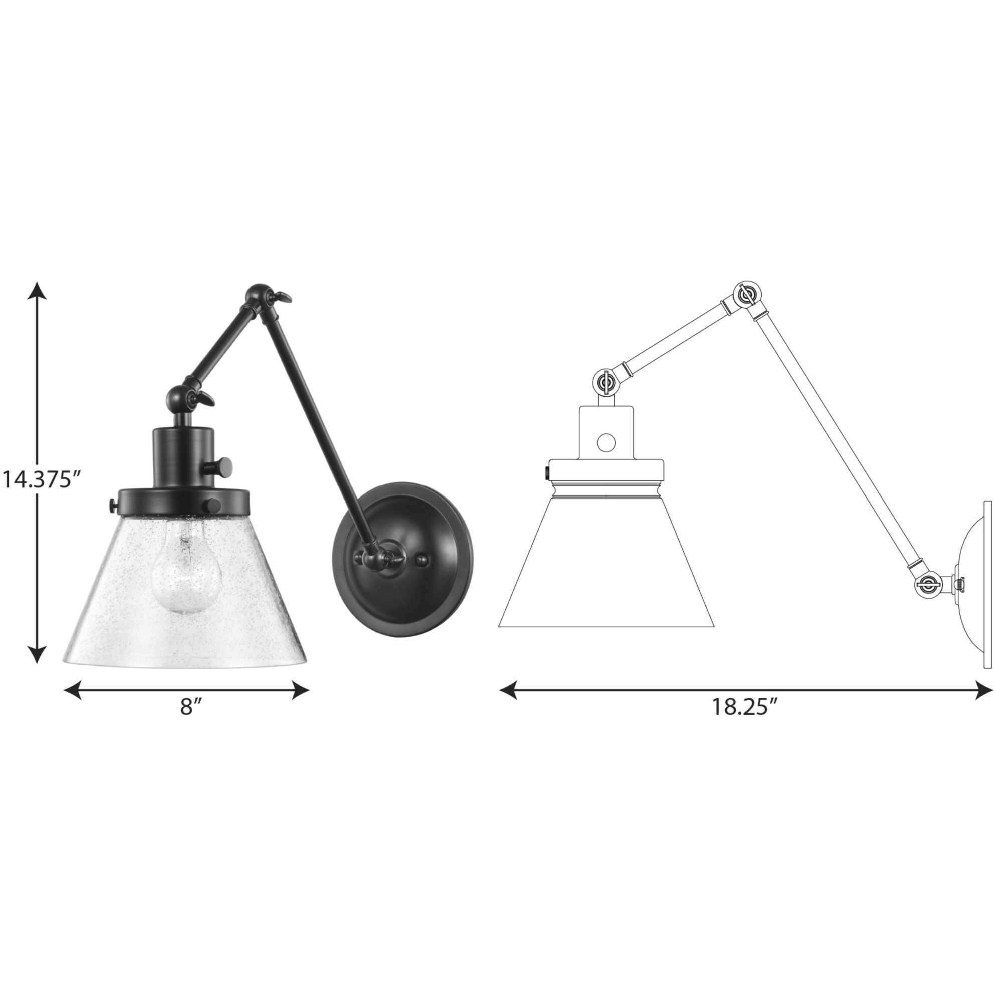 Progress P710094-031 Hinton 18 inch 60.00 watt Matte Black