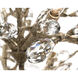 Budding 10 Light 39 inch Antique Silver Chandelier Ceiling Light