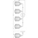 Connell 4 Light 34 inch Satin Nickel Bathroom Vanity Light Wall Light