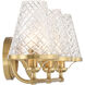 Candler 3 Light 24 inch Warm Brass Bathroom Vanity Light Wall Light