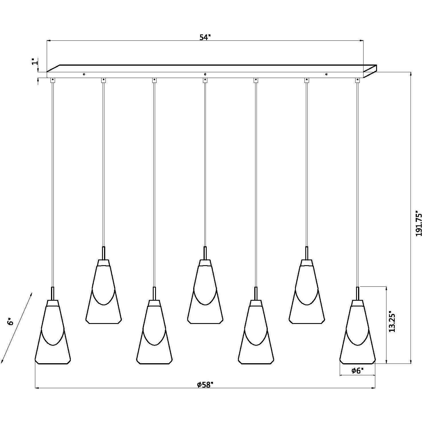 Aimie Linear Chandelier Ceiling Light in Modern Gold