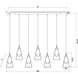 Aimie Linear Chandelier Ceiling Light in Modern Gold