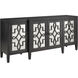 Lawrence 72 X 19 inch Black with Antique Silver Credenza