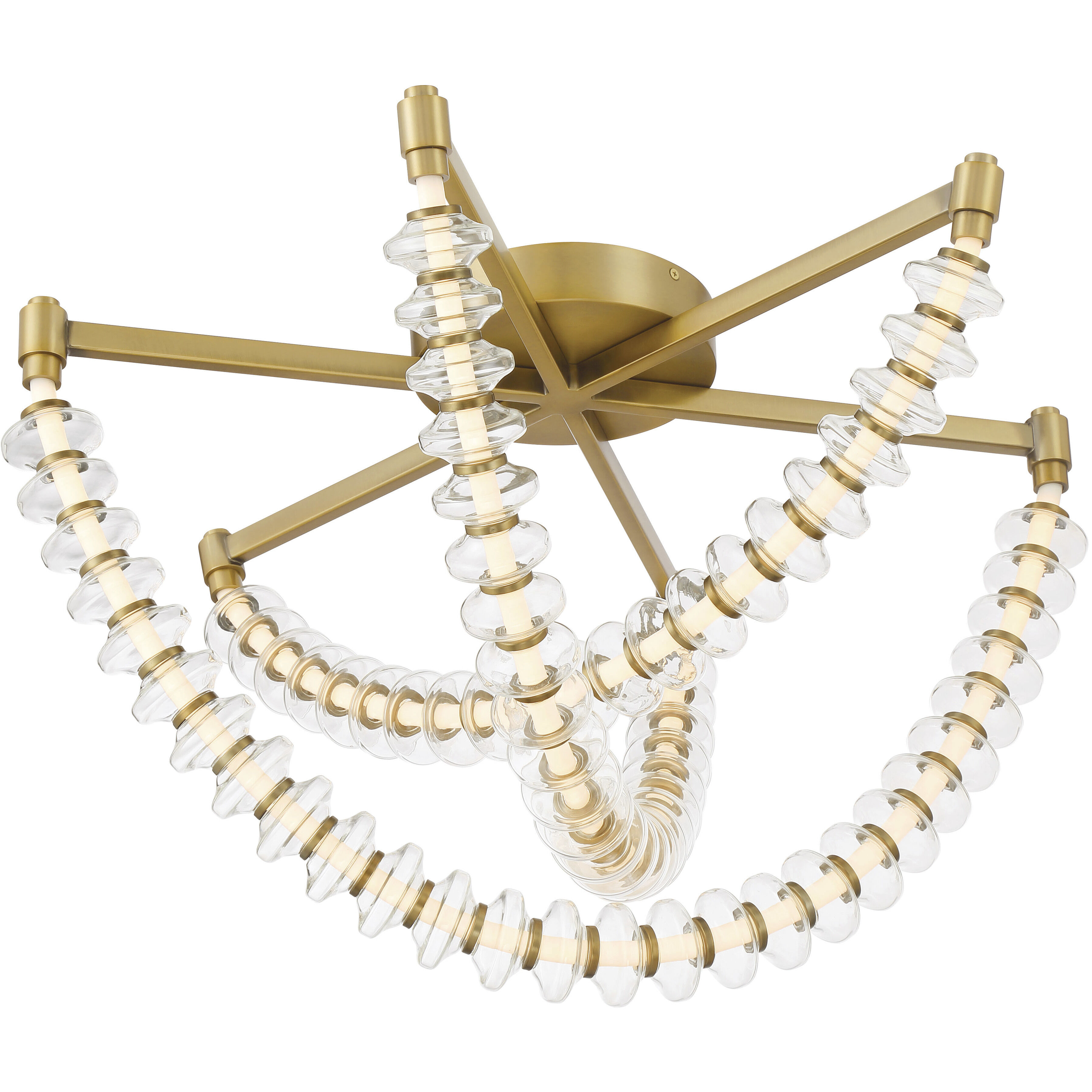 Pearl LED 28 inch Legacy Brass Flush Mount Ceiling Light