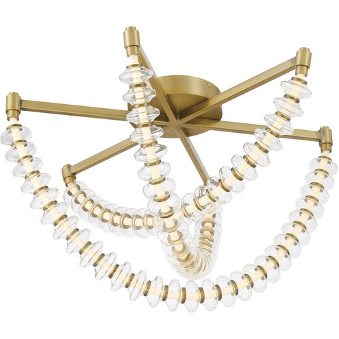 Pearl LED 28 inch Legacy Brass Flush Mount Ceiling Light