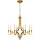 Chapman & Myers Mykonos 8 Light 27.5 inch Antique-Burnished Brass Chandelier Ceiling Light, Medium
