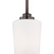 Windom 1 Light 4.25 inch Bronze Pendant Ceiling Light in Burnt Sienna