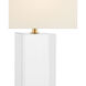 Clara 31 inch 150 watt Clear/Brass Table Lamp Portable Light