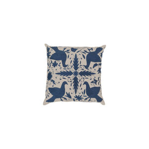 Otomi 20 X 20 inch Navy and Light Gray Throw Pillow