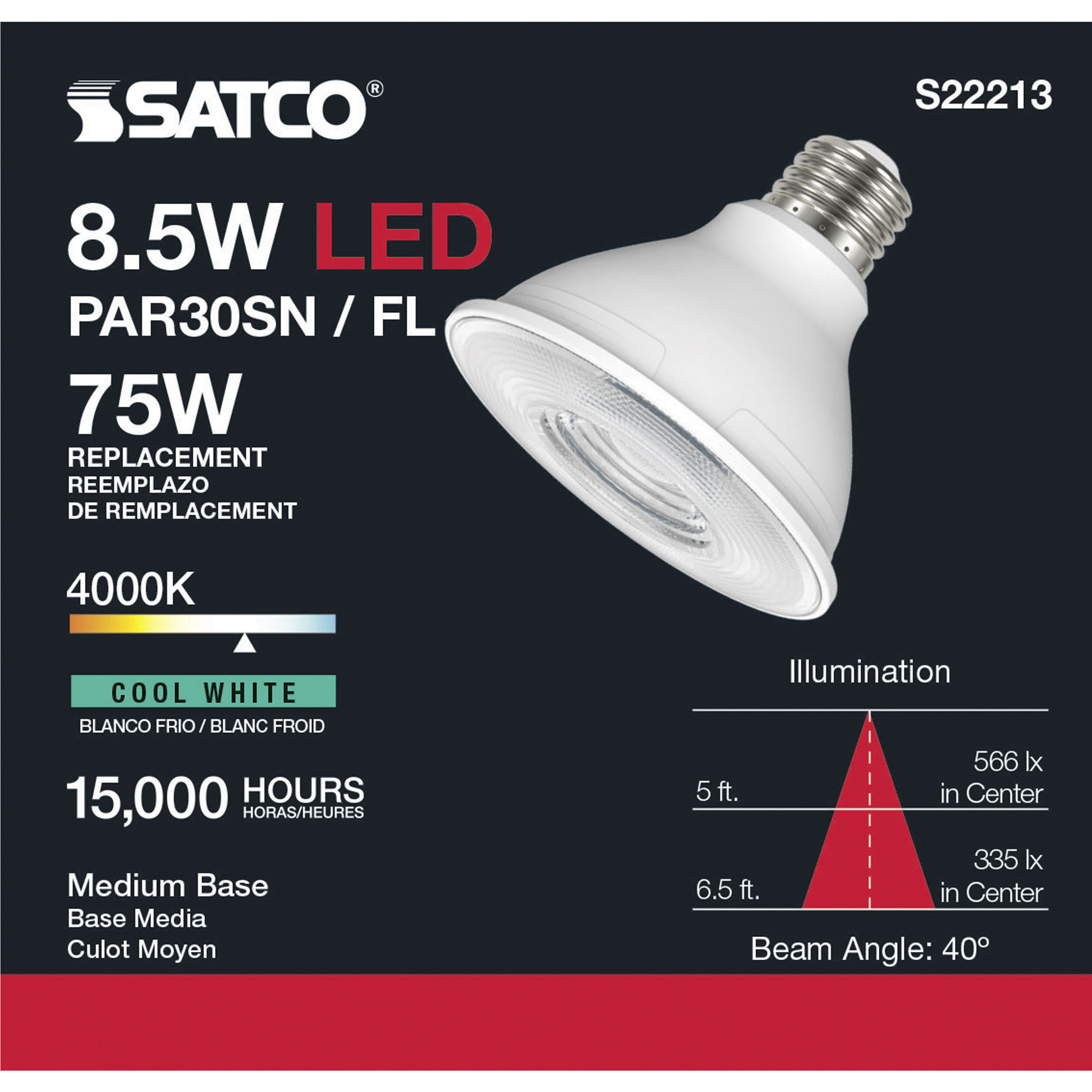 Lumos LED LED PAR Medium 8.50 watt Light Bulbs