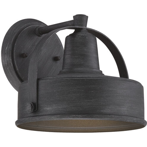 Portland 1 Light 10 inch Weathered Pewter Outdoor Wall Lantern