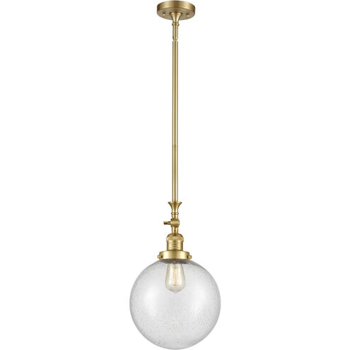 Franklin Restoration Beacon LED 10 inch Satin Gold Mini Pendant Ceiling Light in Seedy, Franklin Restoration