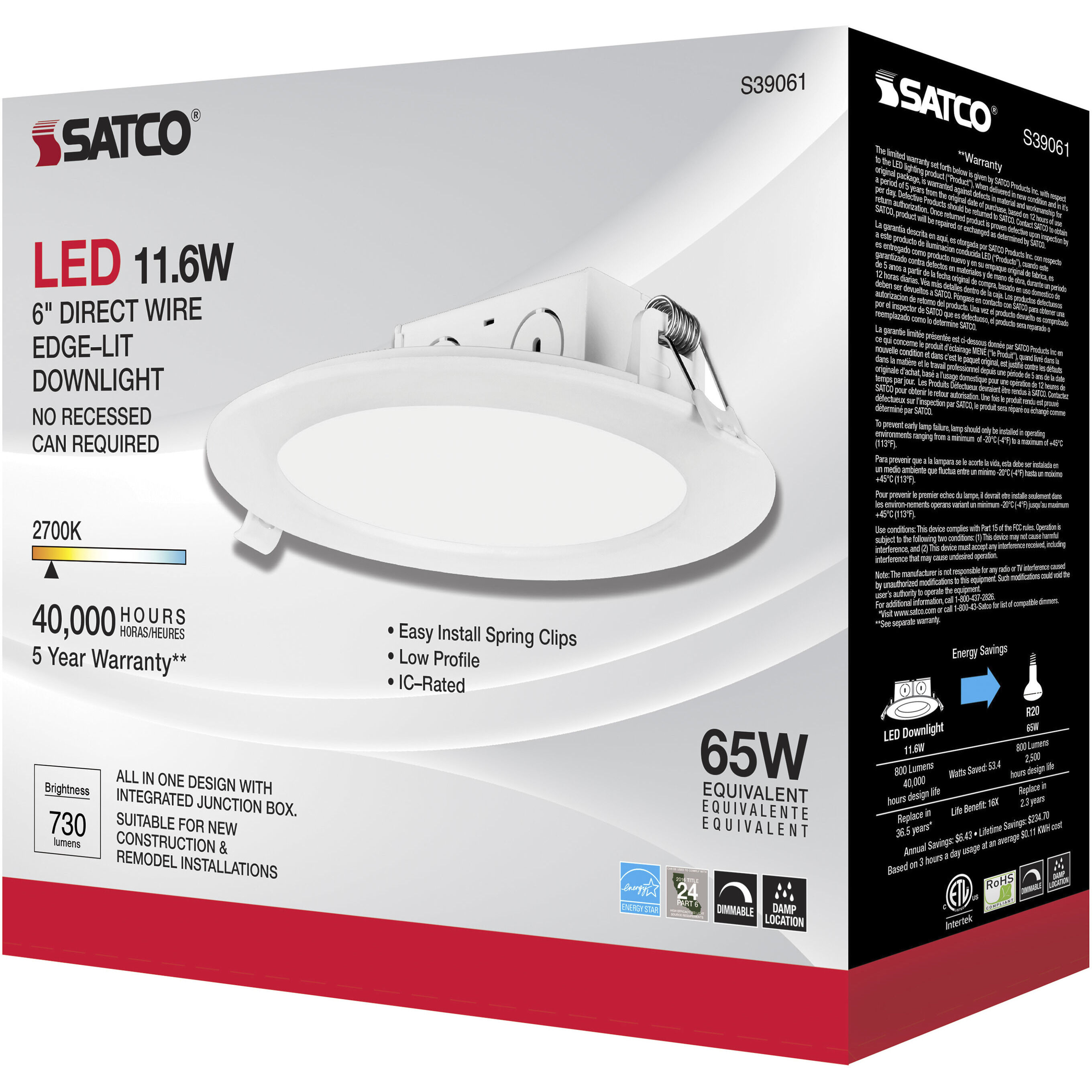 Edgewood LED Module White Recessed