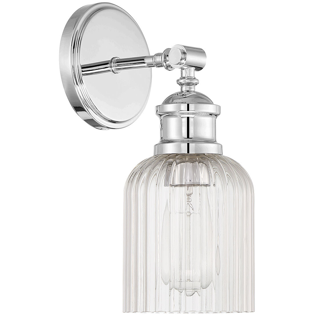 Vintage 1 Light 5 inch Chrome Wall Sconce Wall Light