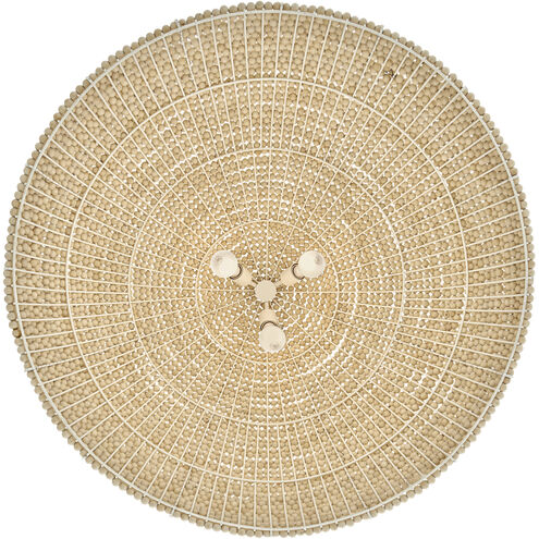 Dalia LED 35 inch Textured Plaster Chandelier Ceiling Light, Drum