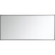 Monet 60 X 30 inch Black Wall Mirror