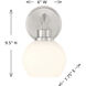 Contemporary 1 Light 6 inch Brushed Nickel Wall Sconce Wall Light