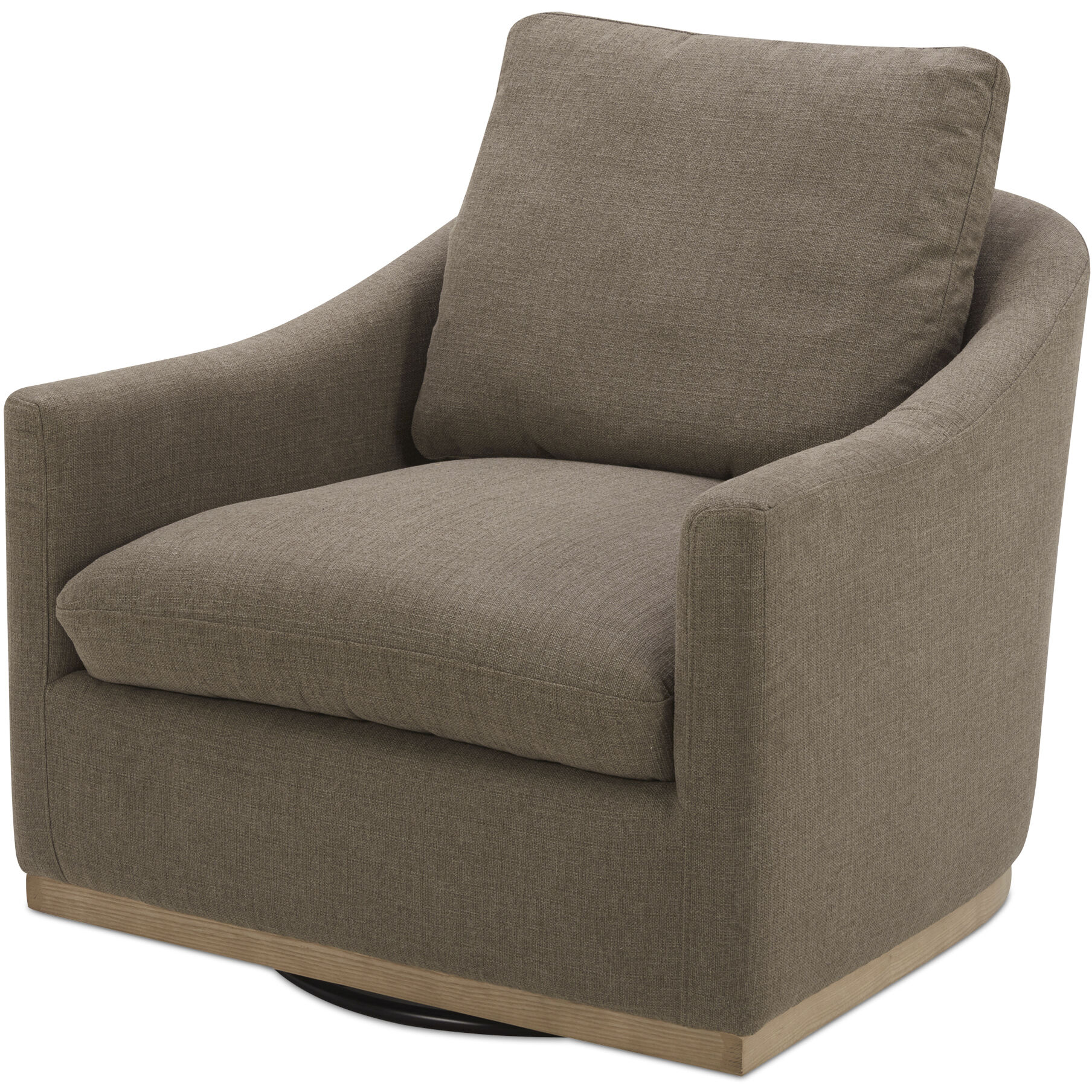 Linden Grey Swivel Chair in Taupe