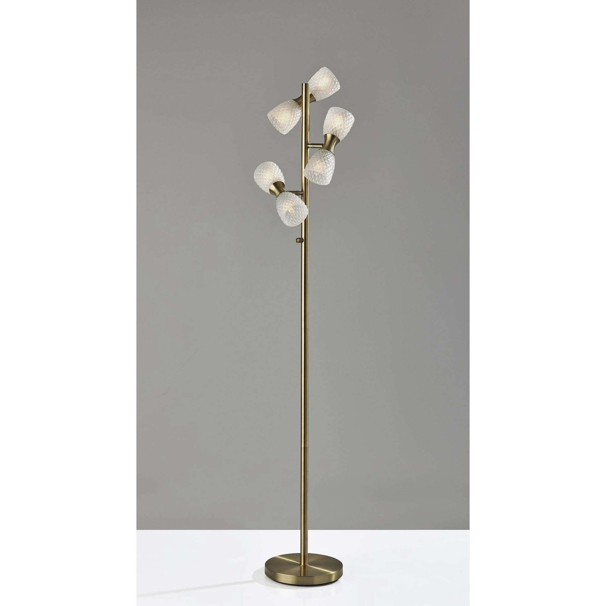 Nina 64.75 inch 3.00 watt Antique Brass Floor Lamp Portable Light