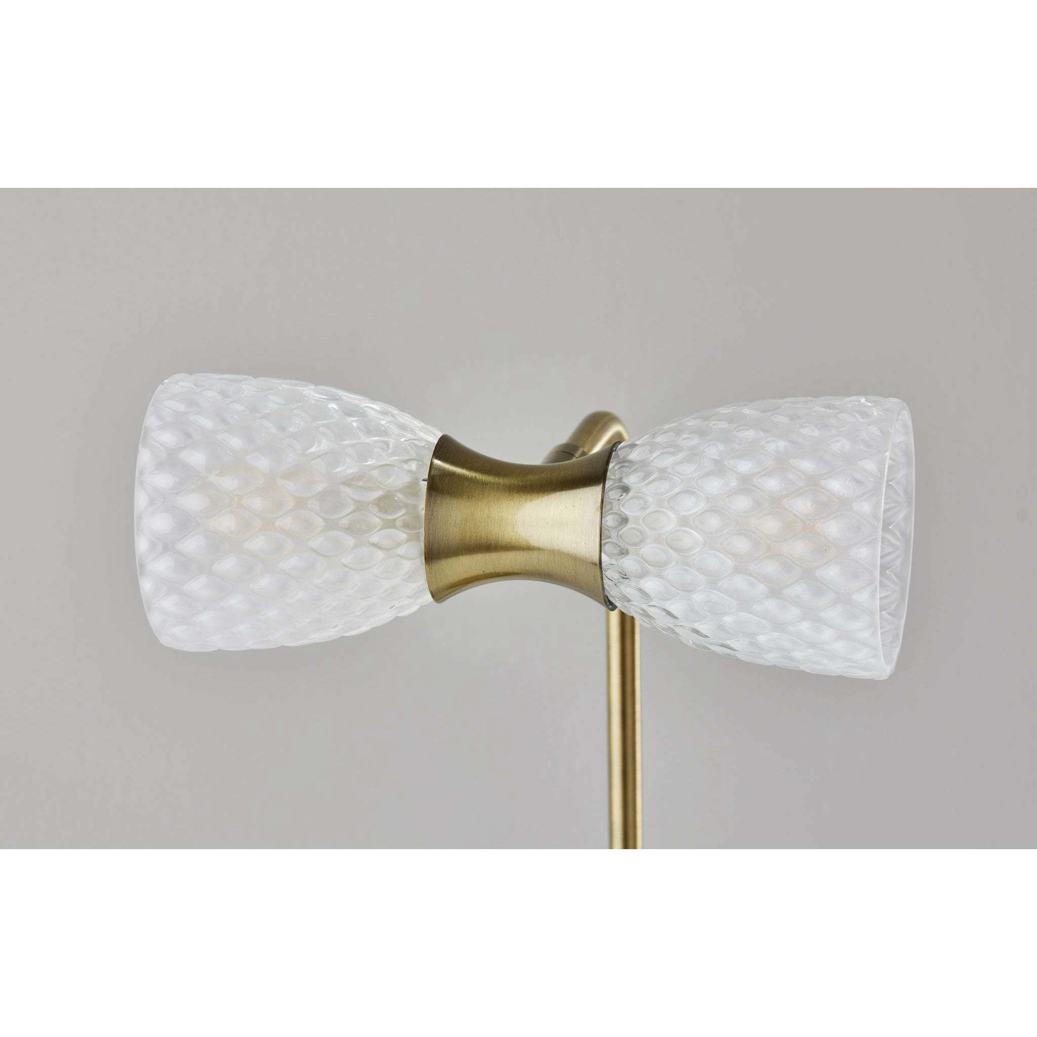 Nina 21 inch 3.00 watt Antique Brass Desk Lamp Portable Light