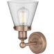 Cone Sconce Wall Light in Antique Copper, Seedy