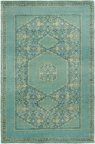 Haven 102 X 66 inch Medium Green Rug in 6 X 9, Rectangle