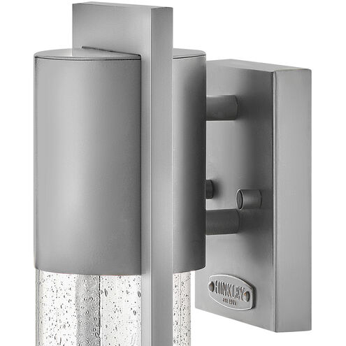 Shelter LED 12 inch Hematite Outdoor Wall Sconce