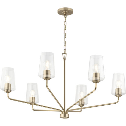 Celino 6 Light 40 inch Champagne Bronze Large Chandelier Ceiling Light