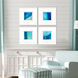Nature from Above Blue and Green and Multi and Turquoise Framed Art