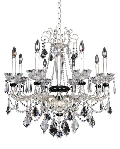 Campra 8 Light 31 inch Two-Tone Silver Chandelier Ceiling Light in Firenze Clear