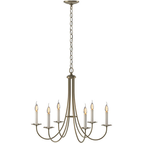 Simple Sweep 6 Light 26 inch Soft Gold Chandelier Ceiling Light