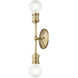 Lansdale 2 Light 5 inch Antique Brass Vanity Sconce Wall Light