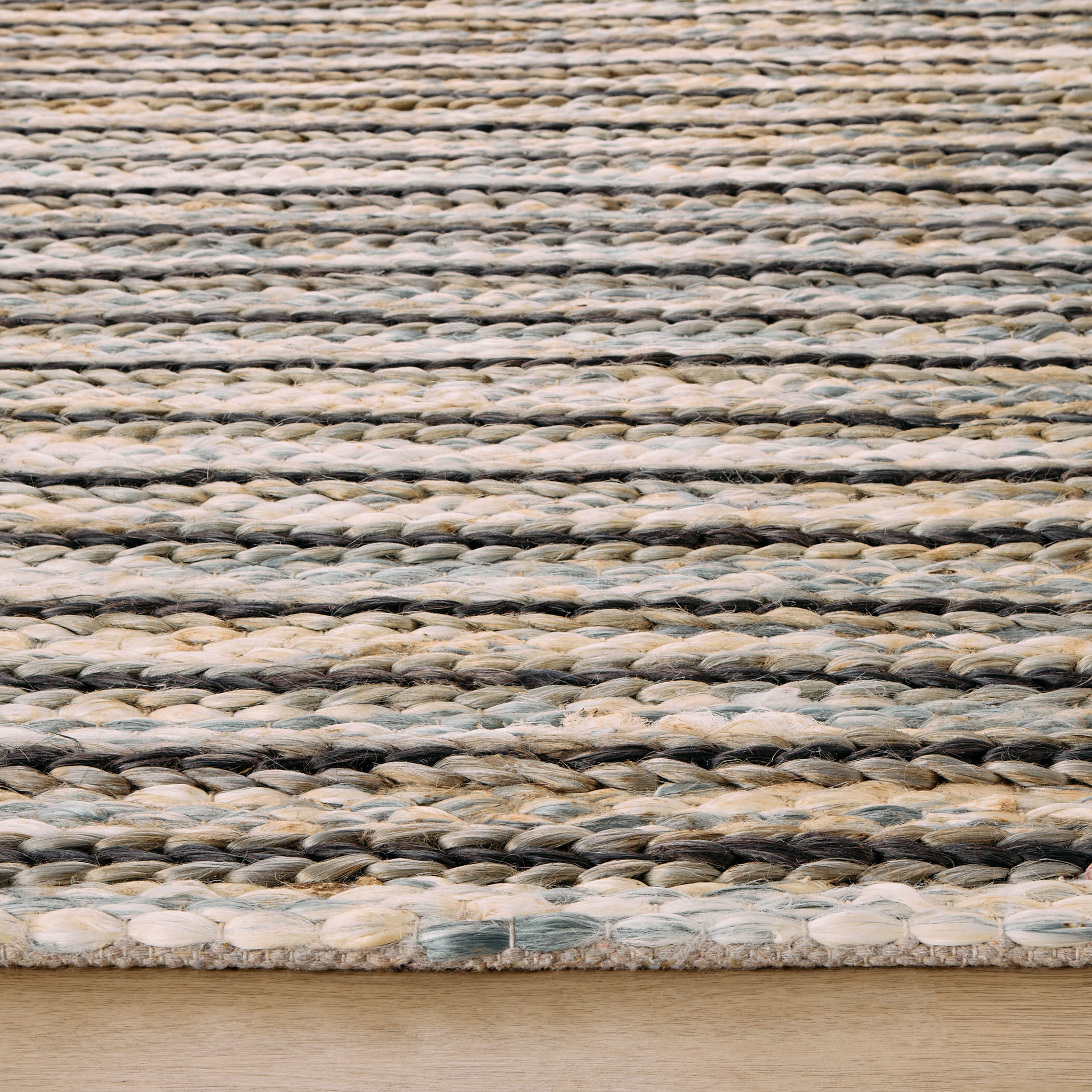 Natural Luxe 90 X 63 inch Blue Rug in 5 x 7