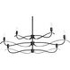 Willow 6 Light 43.5 inch Black Chandelier Ceiling Light, Small - Open Box