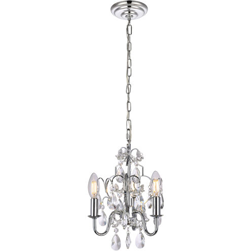 Kaede 3 Light 10 inch Chrome Pendant Ceiling Light